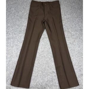 NEW Wrangler Men's Wrancher Dress Boot Jeans Polyester Pants Brown 33x34 82BN